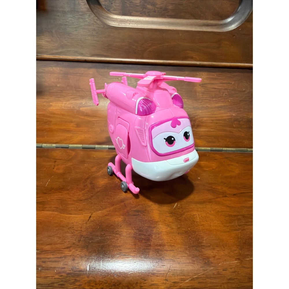 Super Wings Dizzy Transforming Toy Figure Pink Helicopter Robot 5 Inch
